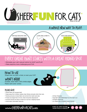 Sheer Fun For Cats (new pink version🌸)