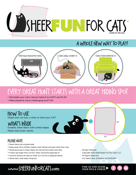 Sheer Fun For Cats (new pink version🌸)